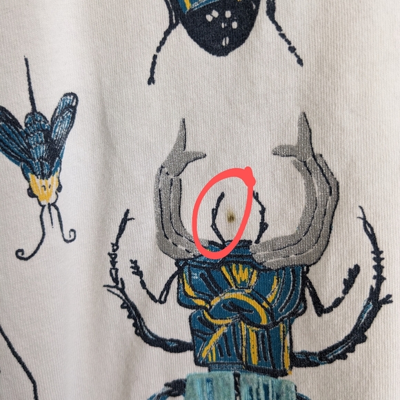 Rumi + Ryder Bug Graphic Logo Long Sleeve White T Shirt Sz 6-7 - Picture 4 of 8